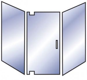 Neo Angle Pivot Door and Panes