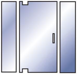 Inline Pivot Door with Side Panels
