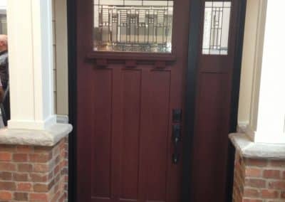 Wood residential entry door