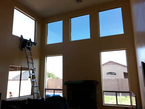 Home window tinting installation