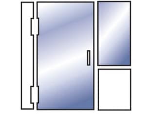 Inline Swing Door with Half Panel
