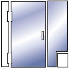 Inline Swing Door with Notched Panel