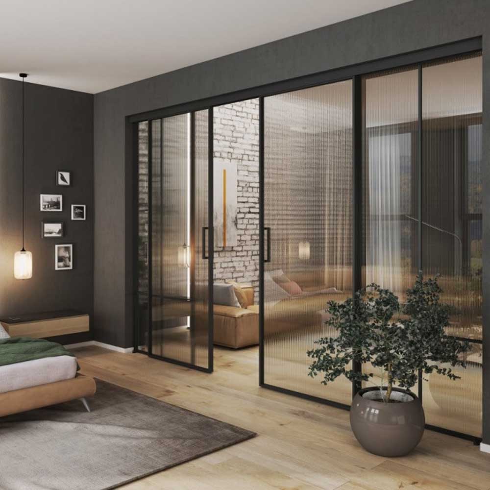 Glass closet doors