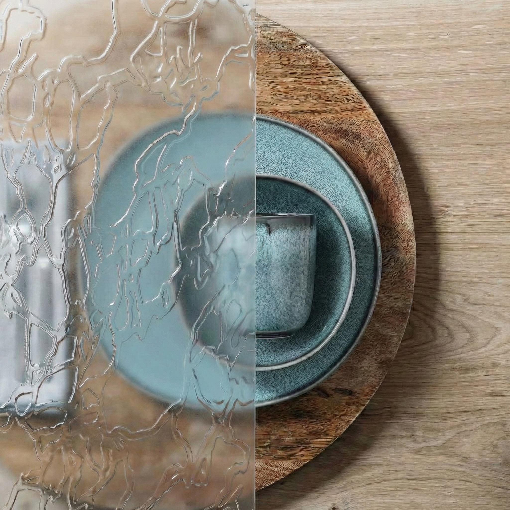 Delta Frost textured glass sample