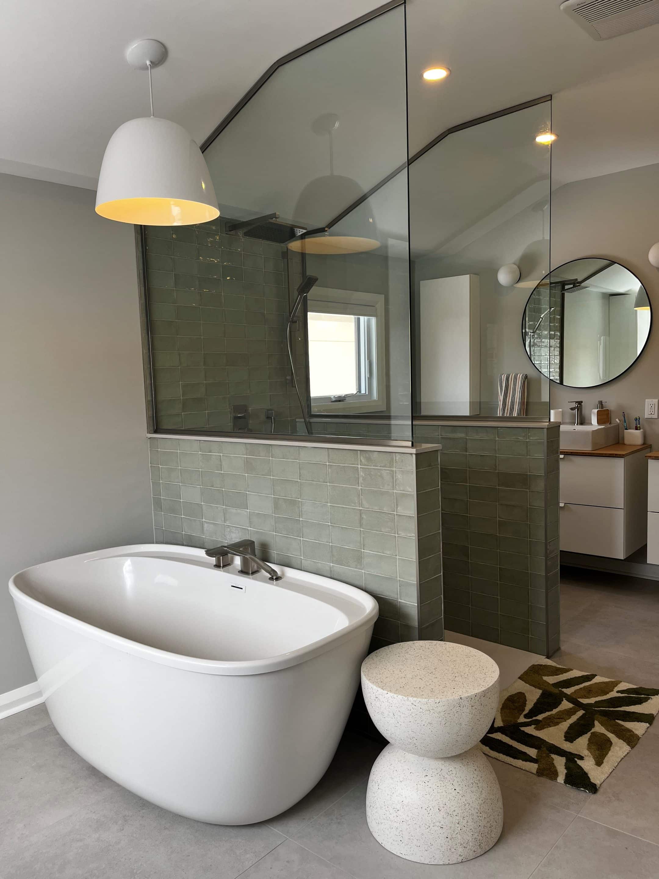 Shower glass installation