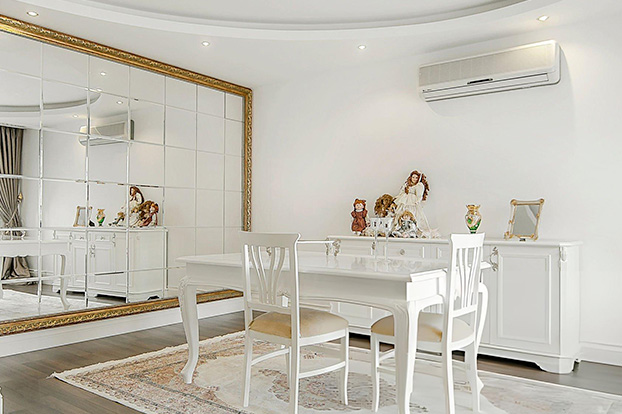 Cut and framed mirror installation
