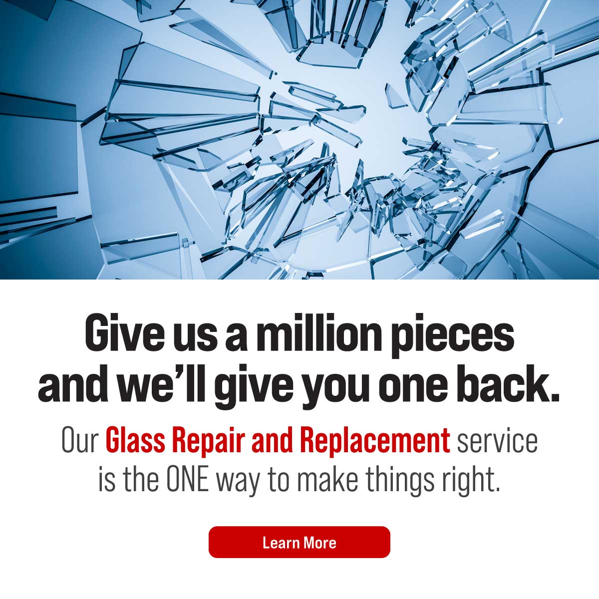 Glass repair and replacement service