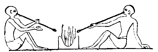 Ancient glass making illustration