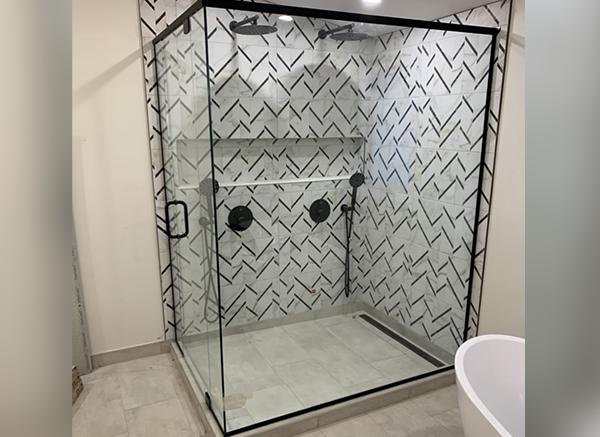 Options de douche en verre