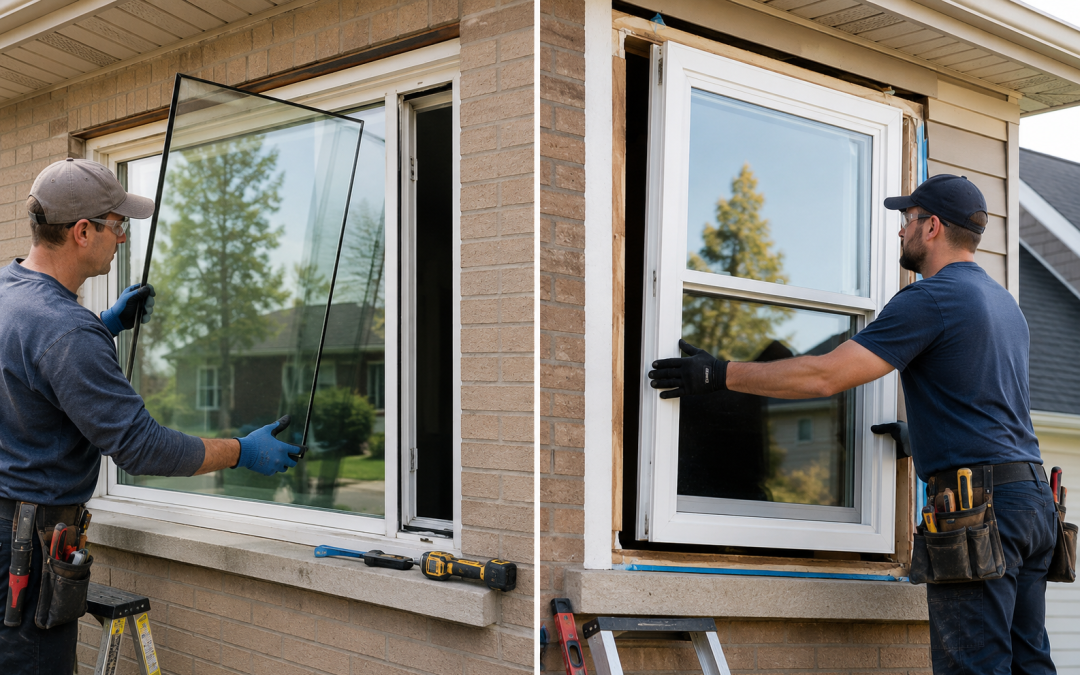 window glass replacement vs window replacement